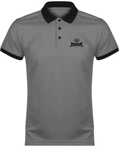 Polo Bourre-Pif contrasté logo noir