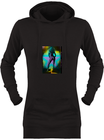 Sweat femme manches longues à capuches signé Mura Fowski. Coloris au choix