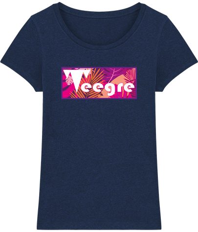 Teegre jungle script rose t-shirt women