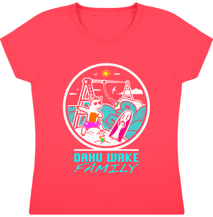 T-shirt wakeboard enfant fille dahu dansant logo blanc