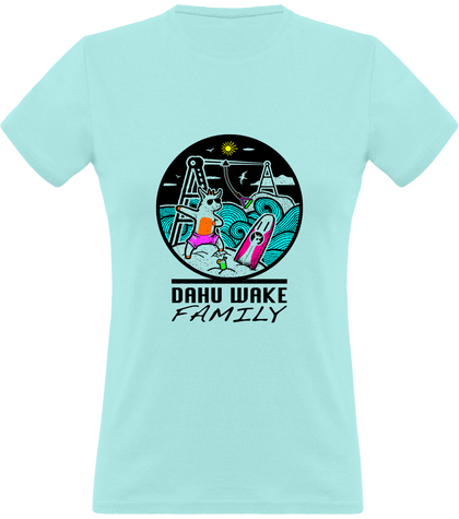 T-tshirt col rond wakeboard femme dahu dansant 