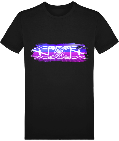 Tshirt noir retro-wave celtique
