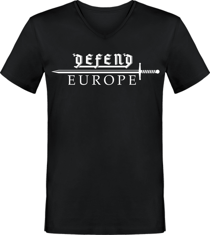 Tshirt noir DEFEND EUROPE (Col V)