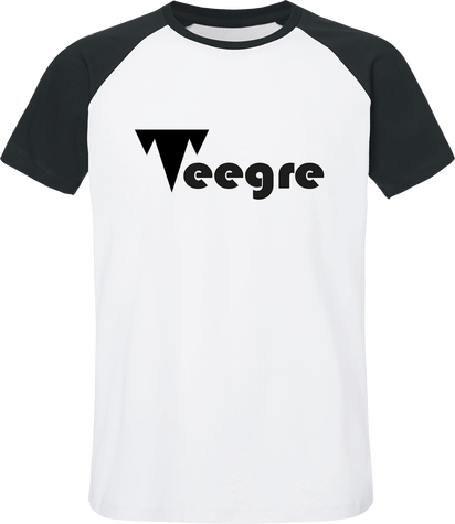 Teegre script black baseball t-shirt
