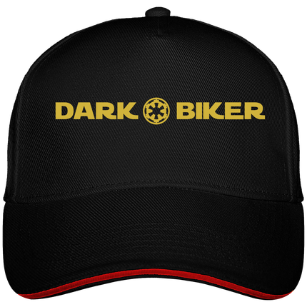 Casquette NOIR ET ROUGE DARK BIKER OR 