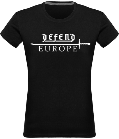 Tshirt noir DEFEND EUROPE [FEMME]