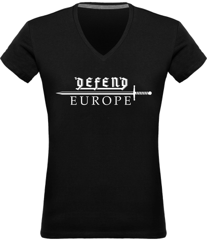 Tshirt noir DEFEND EUROPE (Col V) [FEMME]