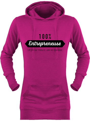 Sweatshirt femme long 100% Entrepreneuse