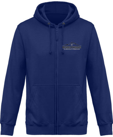 Sweat-shirt zippé à capuche mixte 