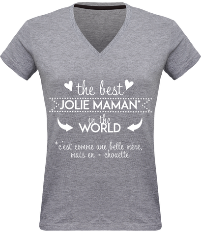 Tee shirt col V Jolie Maman Chouette White