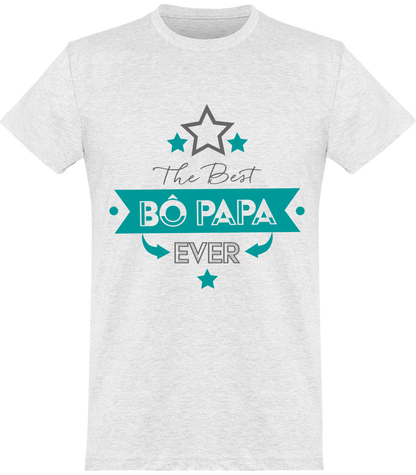 Tee Shirt Col Rond Best Bô Papa Green Gray
