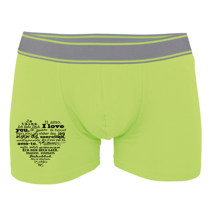 Boxer Homme je t'aime en toutes les langues