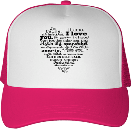 Casquette Je t'aime en toutes les langues 