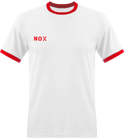 T-Shirt Manche Courte Logo/Manches/Col Rouge