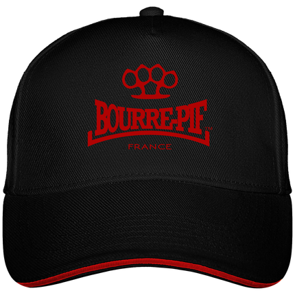 Casquette Bourre-Pif noire et rouge
