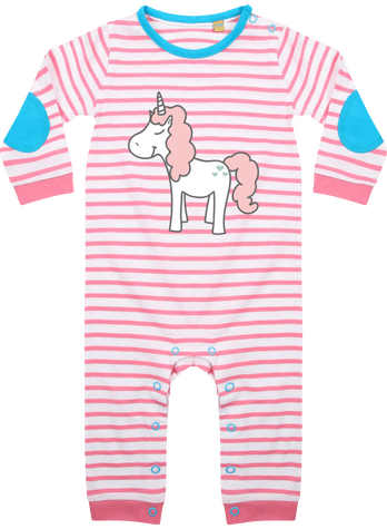 Pyjama rayé pour bébé avec un motif de licorne Juks
