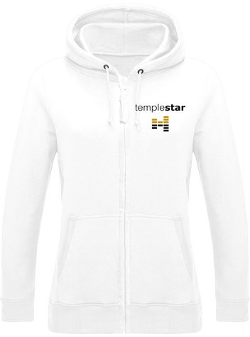 Sweat Zippé Capuche Blanc FEMME