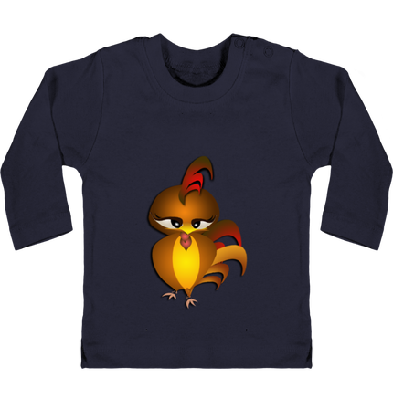 T-shirt Bébé Manches Longues Boutons Pression.Collection Réalisée par Farandol'Art.