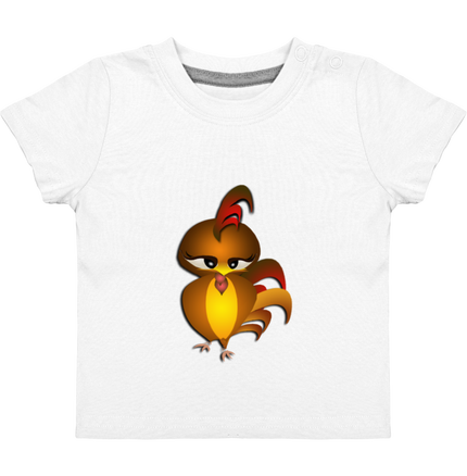 Tee Shirt Bébé manches courtes à Bouton Pression. Collection 