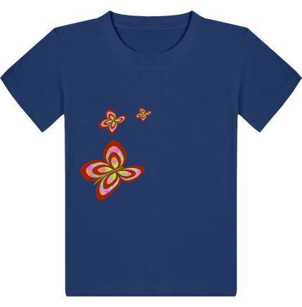 T-shirt Enfant T-shirt enfant en maille Jersey 100% -Papillons rouges- Création graphisme Farandol'A