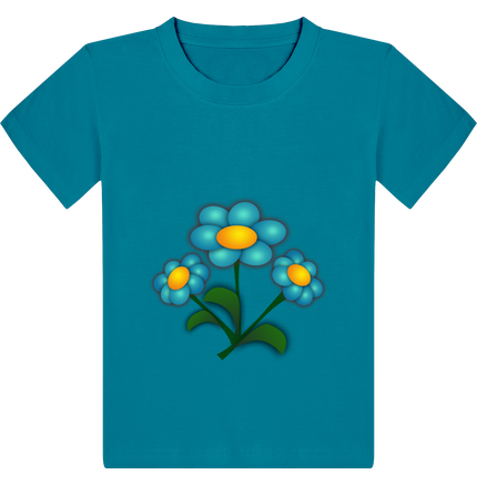 T-shirt Enfant T-shirt enfant -Fleurs bleu -Création Farandol'Art.