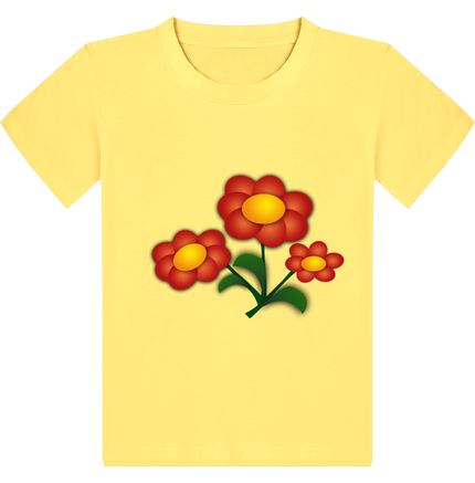 T-shirt Enfant T-shirt enfant .3 fleurs rouges- Création Farandol'Art