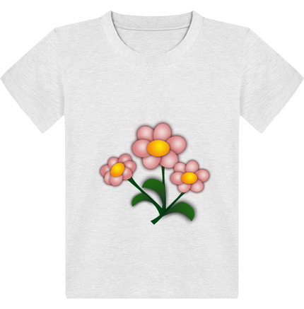 T-shirt Enfant-3 fleurs rose -Création Farandol'art.