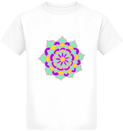 MANDALA AMARILLO VERDE Y MORADO