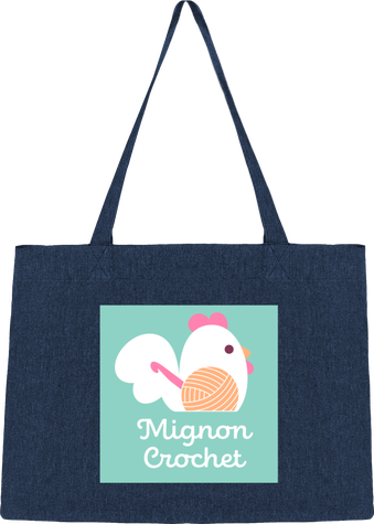 Sac cabas Shopping logo Mignon Crochet