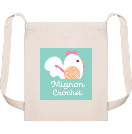 Sac toile coton BIO logo Mignon Crochet