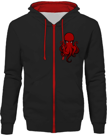 Red Octopus BIG Poulpe sweet zip Homme