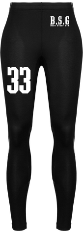 Pantalon Running Femme Noir  - Body Staff Gym - BSG 33 Blanc
