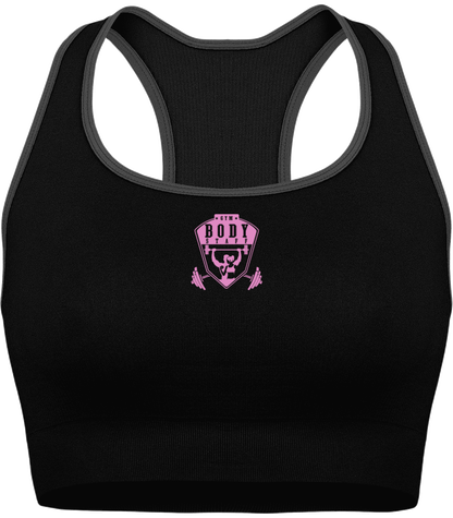 Brassière sport sans couture - Logo Body Staff Gym - Pink