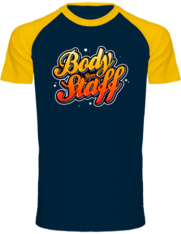 T-shirt Bicolore Base Ball - Body Staff Gym - Colorful 