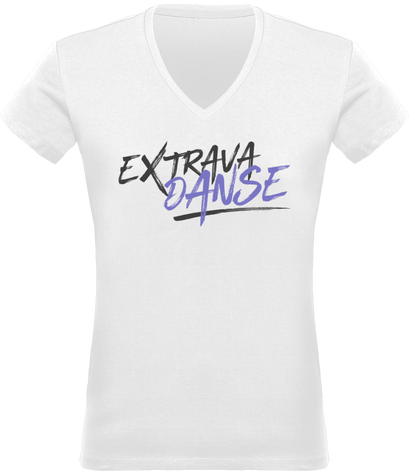 T-shirt Femme Col V 180g (logo face)