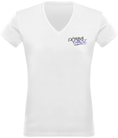 T-shirt Femme Col V 180g (logo coeur)