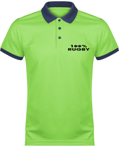 Polo Vert 100% RUGBY