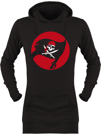 Sweat Long à capuche Femme Jolly Roger Flag