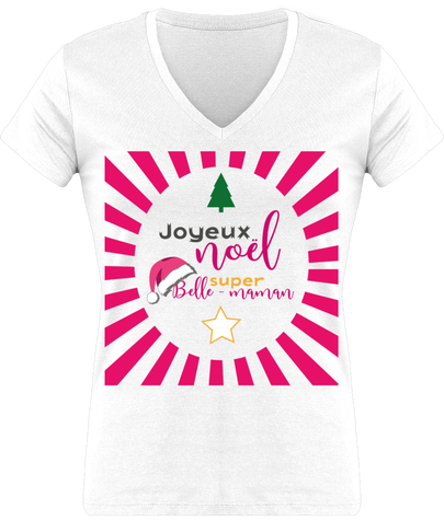 Tee Shirt cadeau Noël super belle maman 