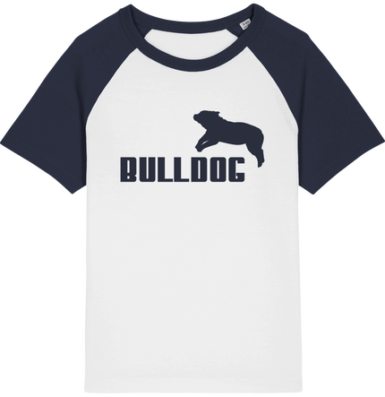 T-shirt Baseball Enfant- Coton - STANLEY MINI CATCHER - Jdb Design - Bulldog  