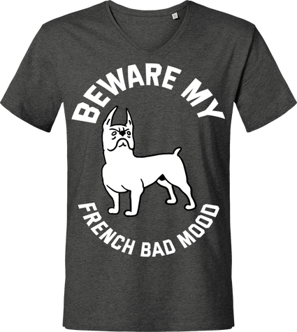 Tee shirt humour French Bulldog blanc