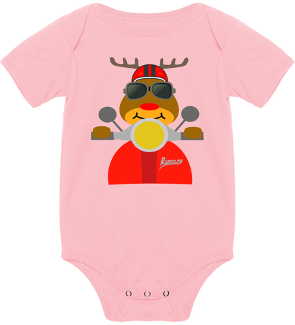 Pijama Body para bebé (niña, niño) para la Navidad con Rudolph (Rodolfo)