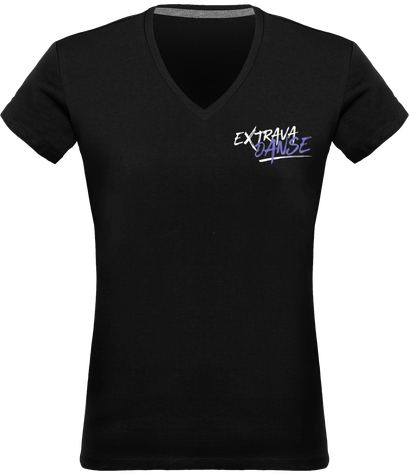 T-shirt Femme Col V 180g (logo coeur)