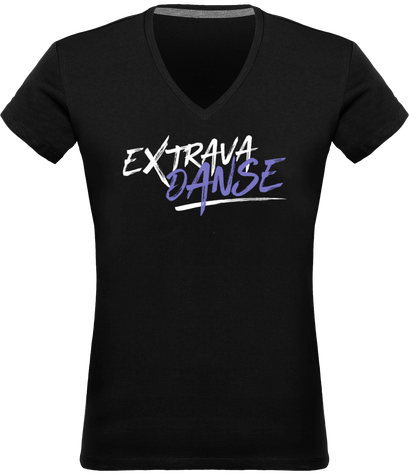 T-shirt Femme Col V 180g (logo face)