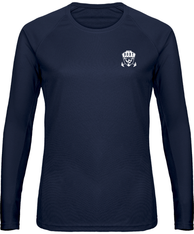 T-shirt Sport Manches Longues Femme - ,Body Staff Gym - Logo White