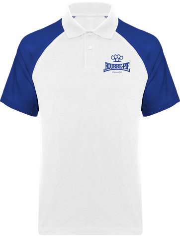 Polo manches contrastées Bourre-Pif bleu