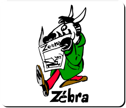 Tapis de souris fanzine bande dessinée Zébra
