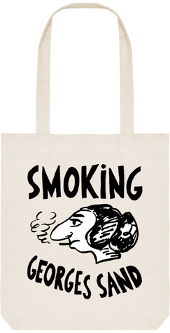 Sac tote bag caricature Georges Sand smoking