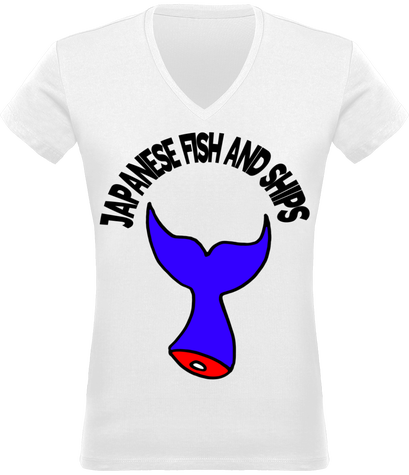 Tee shirt femme humour écolo fish and chips japonais