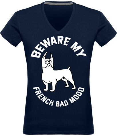 Tee shirt femme message humour bouledogue français